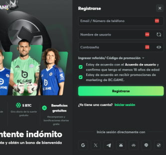 BCGAME proceso de registro