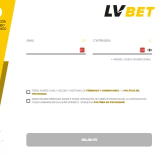 LVbet proceso de registro